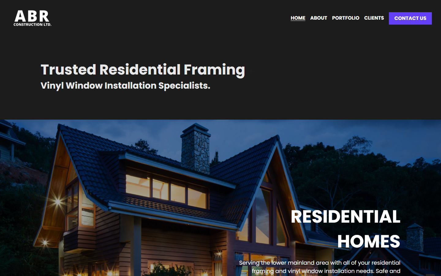 ABR Construction digital project preview