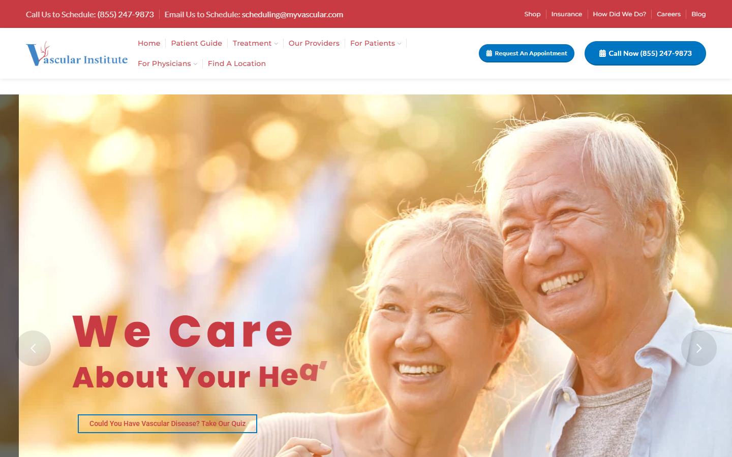My Vascular website project reference