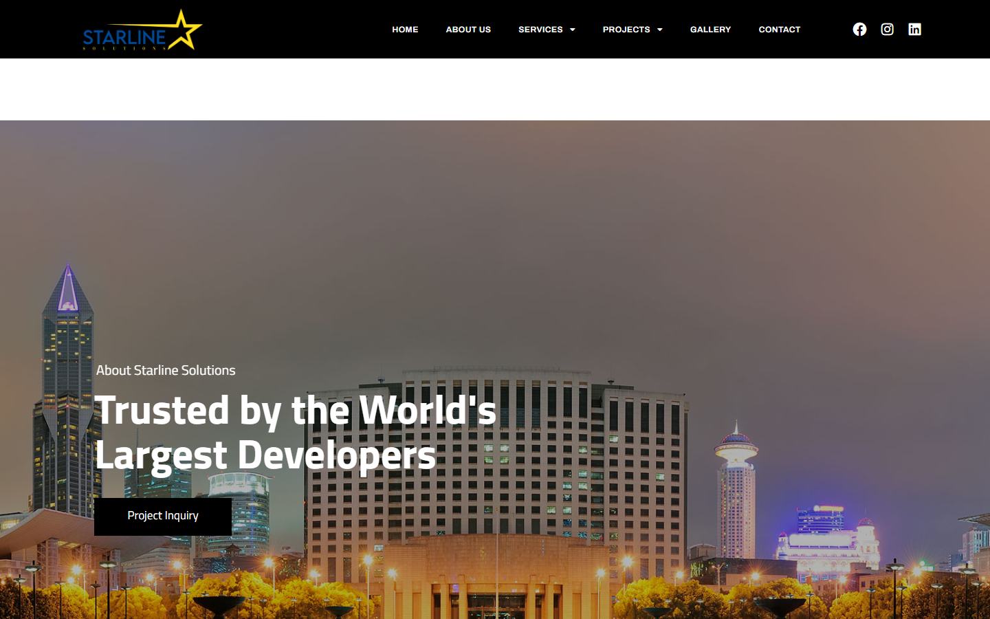 Starline Solutions website project reference